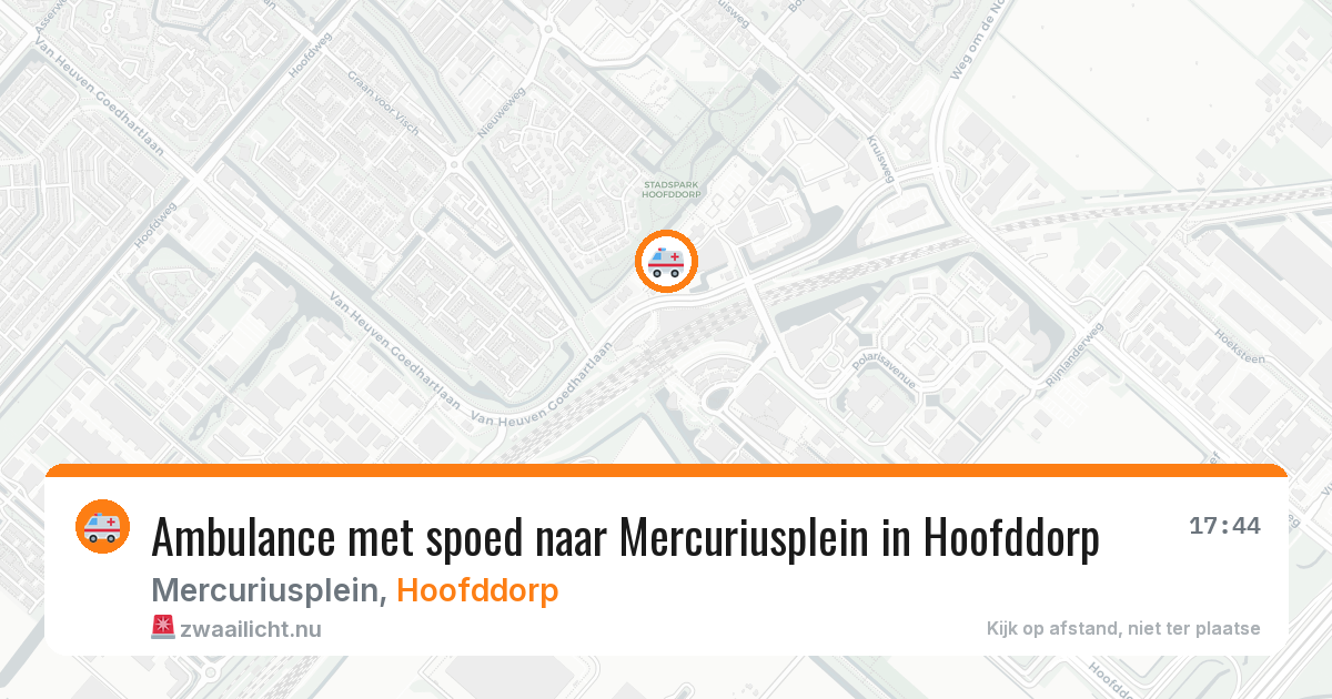 Ambulance met spoed naar Mercuriusplein in Hoofddorp — 30 mrt 2026