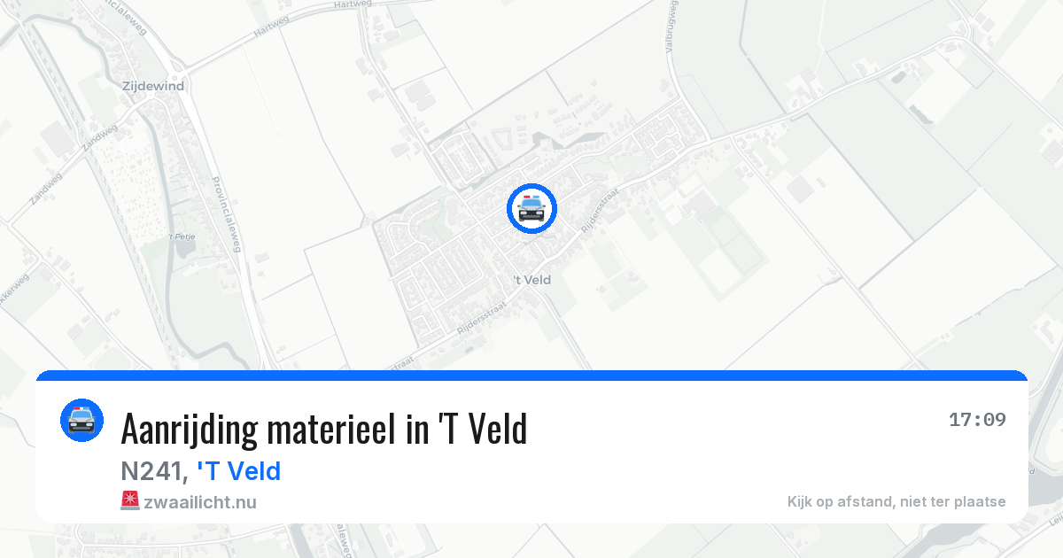 Aanrijding materieel in 'T Veld — 23 mei 2026