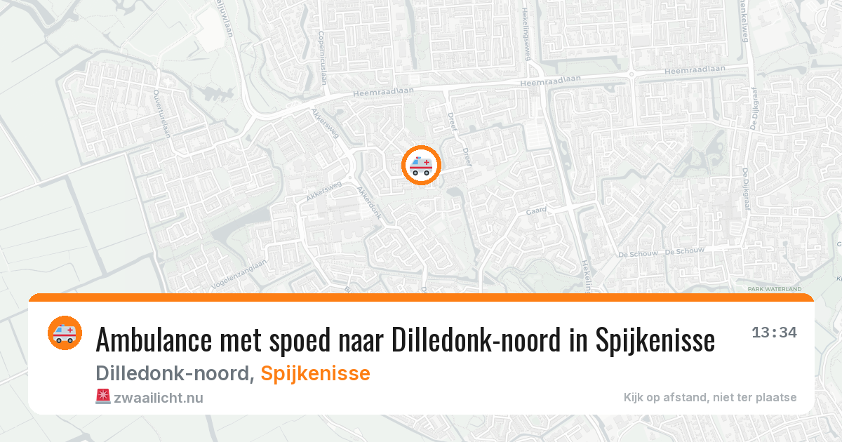 Ambulance met spoed naar Dilledonk-noord in Spijkenisse — 11 jul 2026