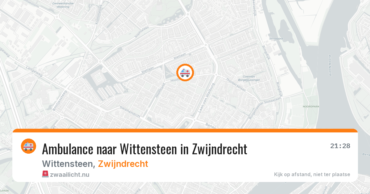 Ambulance naar Wittensteen in Zwijndrecht — 17 mei 2026