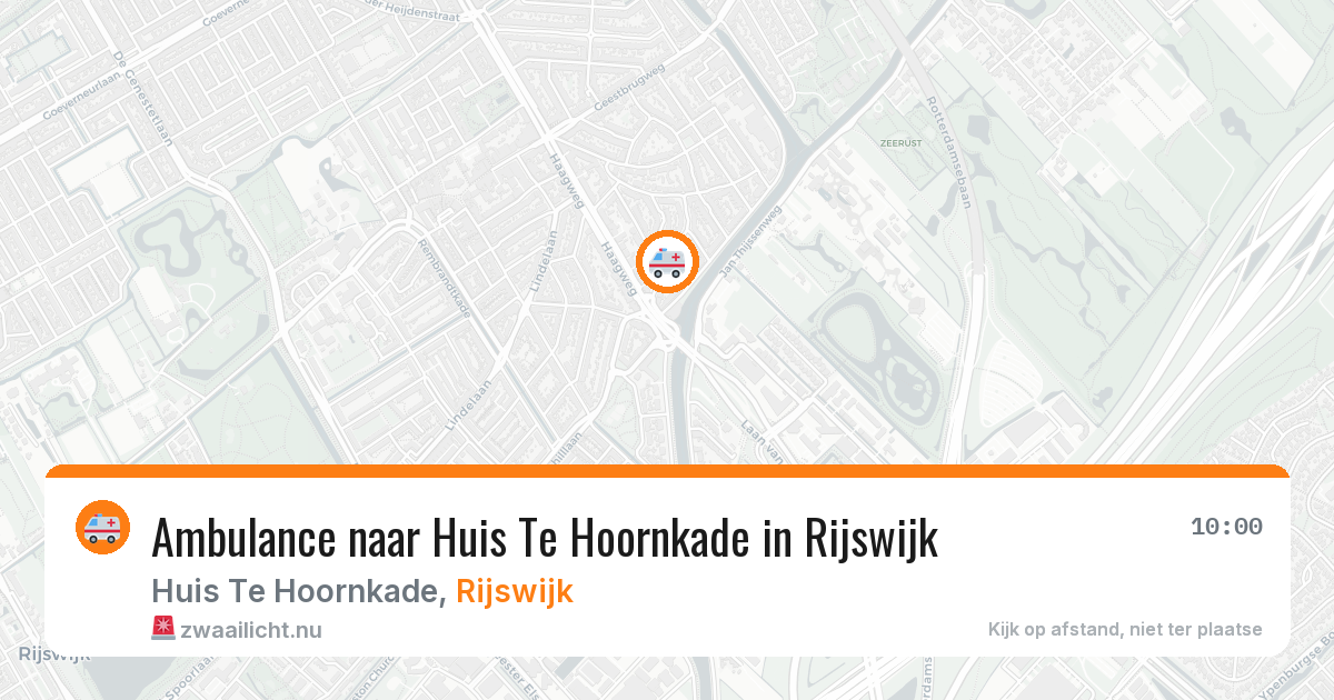 Ambulance naar Huis Te Hoornkade in Rijswijk — 20 jul 2026