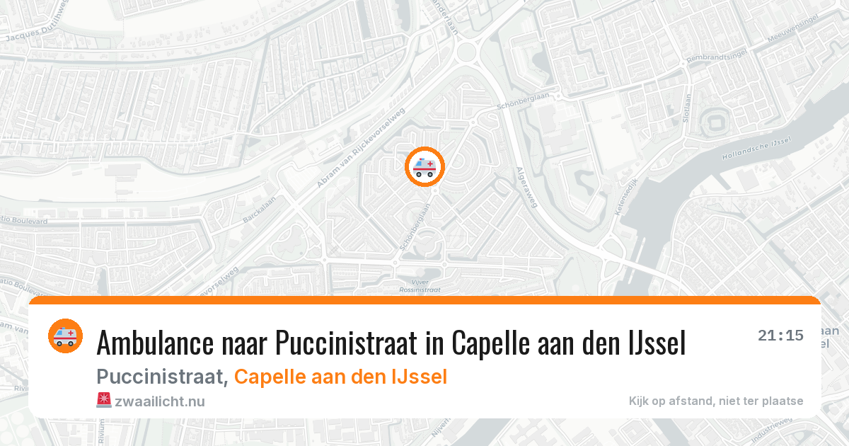 Ambulance naar Puccinistraat in Capelle aan den IJssel — 14 jul 2026