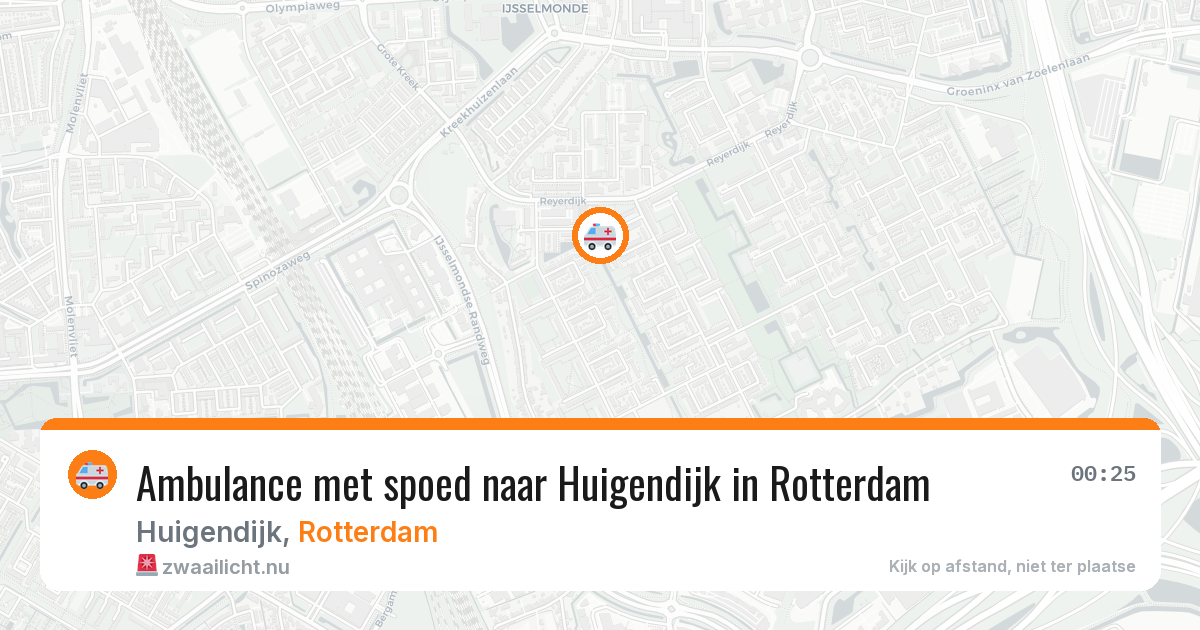 Ambulance met spoed naar Huigendijk in Rotterdam — 6 mei 2026