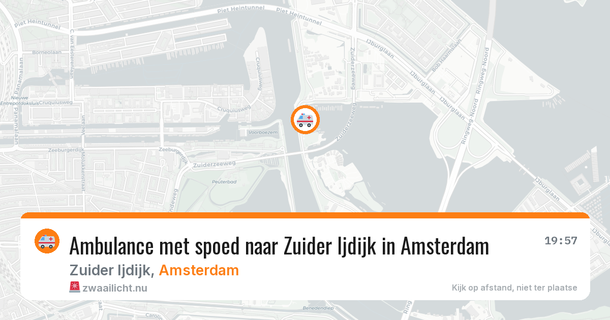 Ambulance met spoed naar Zuider Ijdijk in Amsterdam — 21 jul 2026