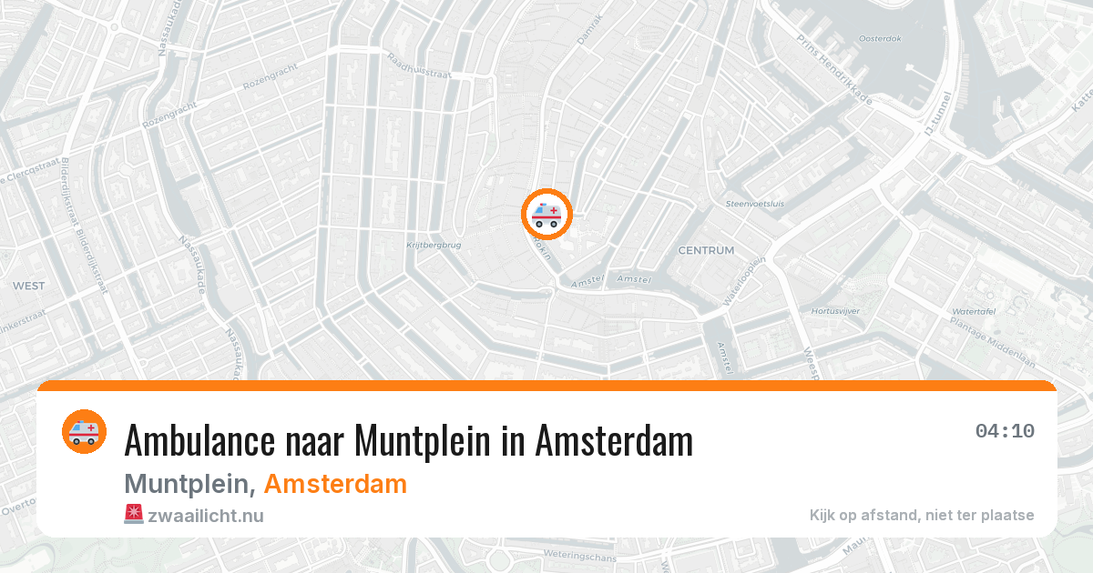 Ambulance naar Muntplein in Amsterdam — 20 jul 2026