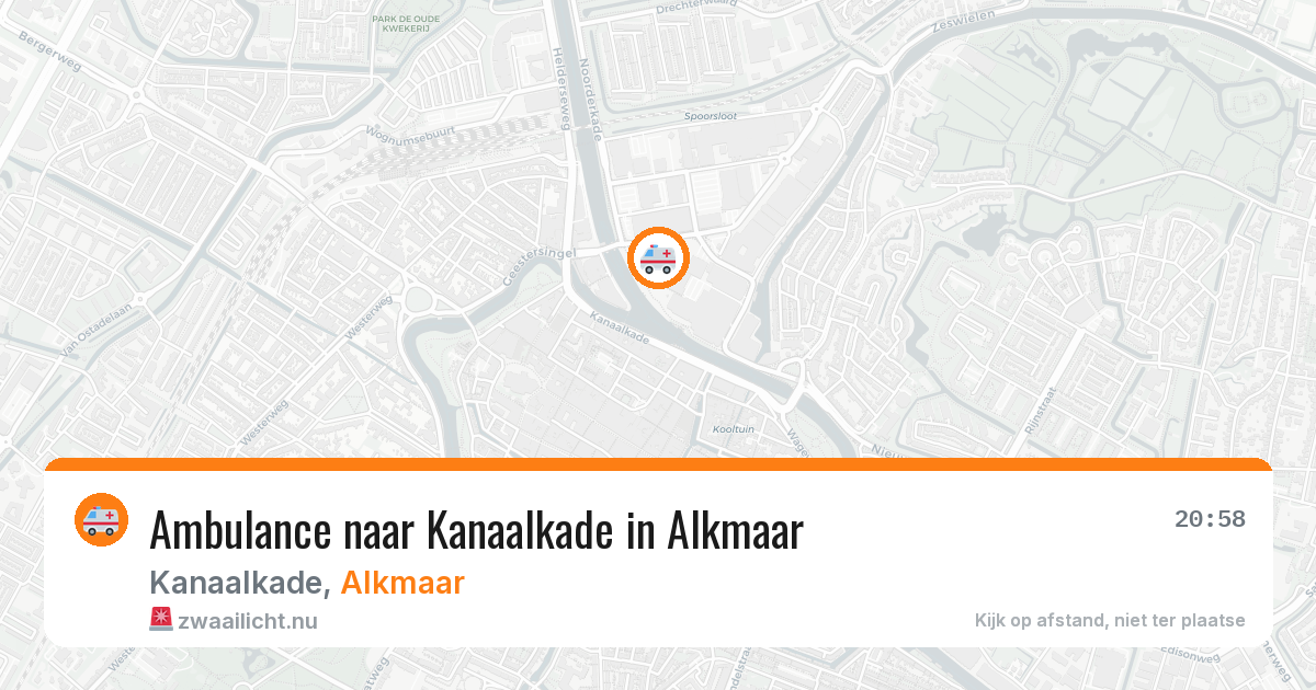 Ambulance naar Kanaalkade in Alkmaar — 25 mei 2026