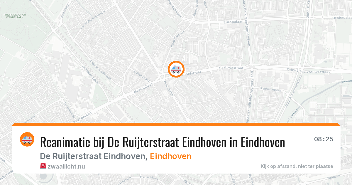 Reanimatie bij De Ruijterstraat Eindhoven in Eindhoven — 15 mei 2026