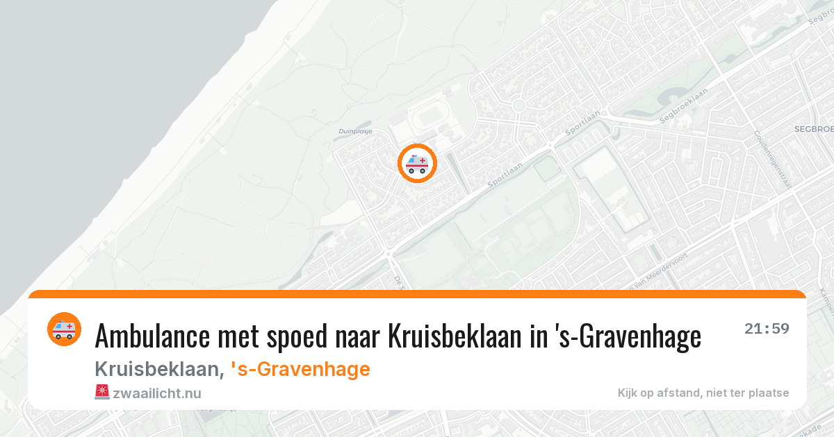 Ambulance met spoed naar Kruisbeklaan in 's-Gravenhage — 14 jul 2026