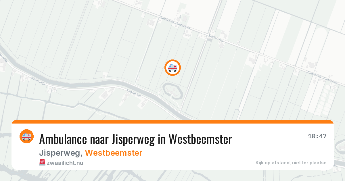 Ambulance naar Jisperweg in Westbeemster — 5 jul 2026