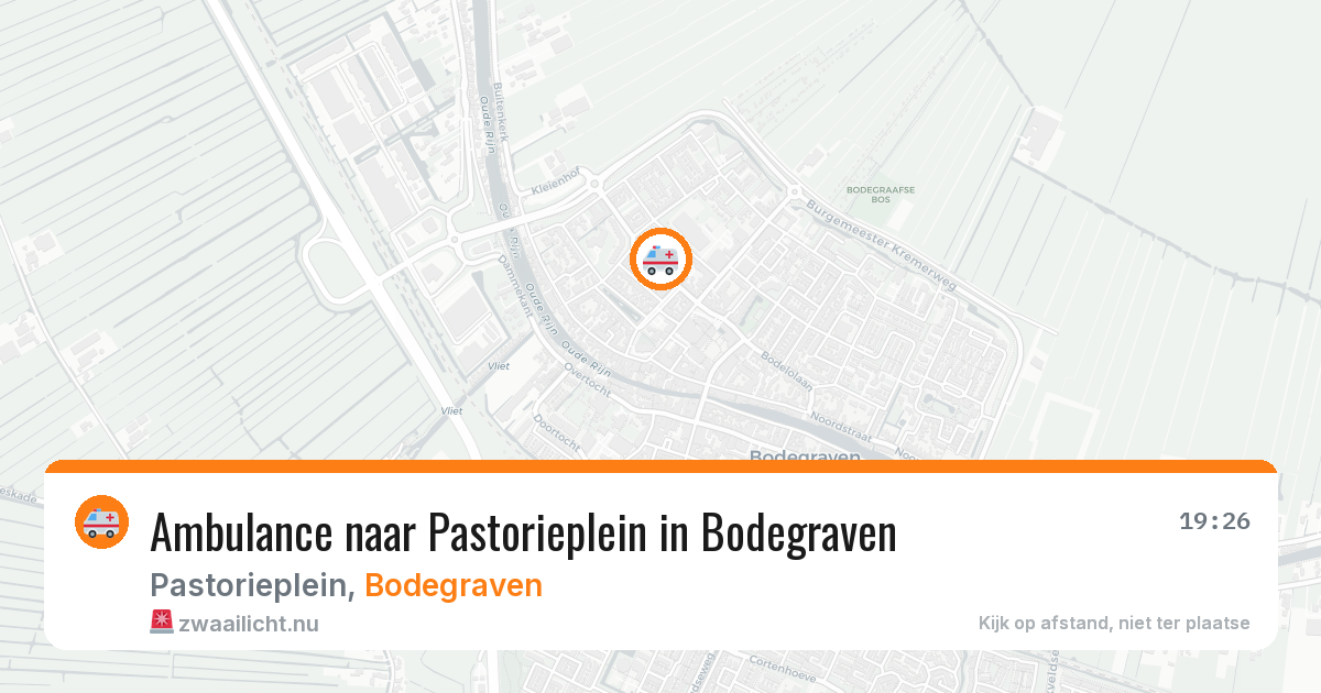 Ambulance naar Pastorieplein in Bodegraven — 8 apr 2026