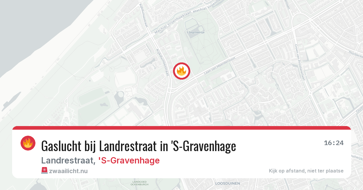 Gaslucht bij Landrestraat in 'S-Gravenhage — 21 jul 2026