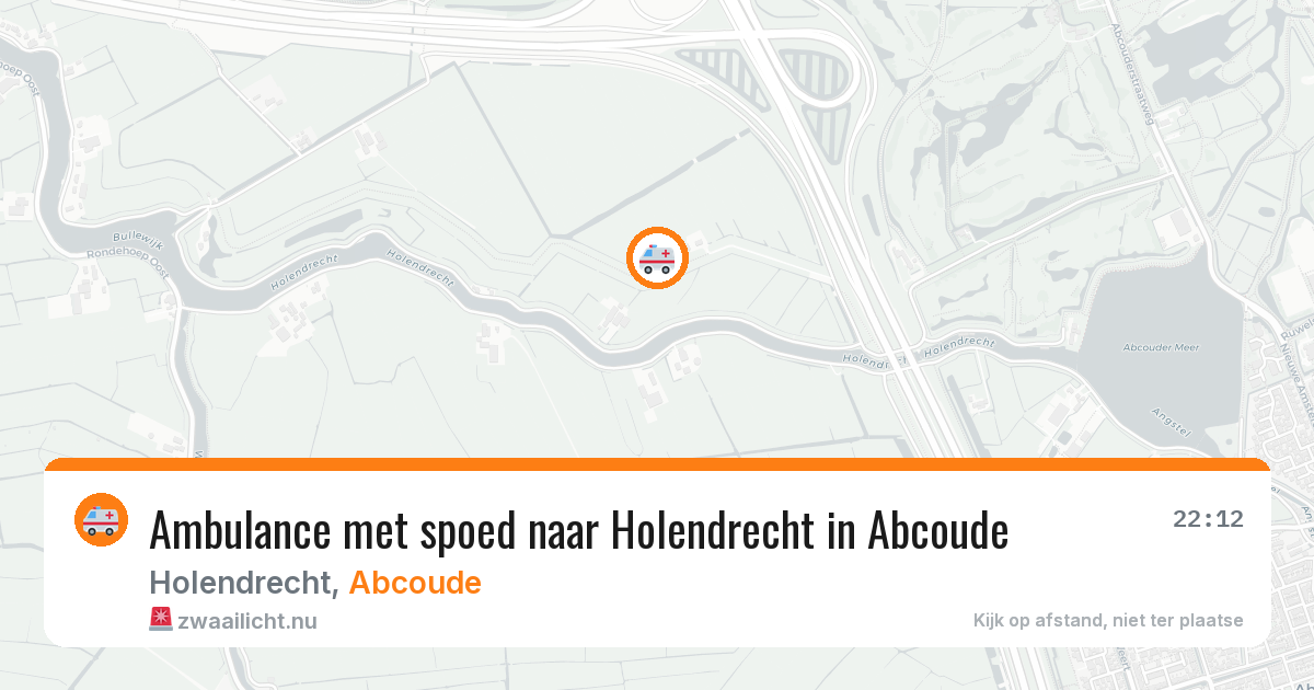 Ambulance met spoed naar Holendrecht in Abcoude — 20 jul 2026