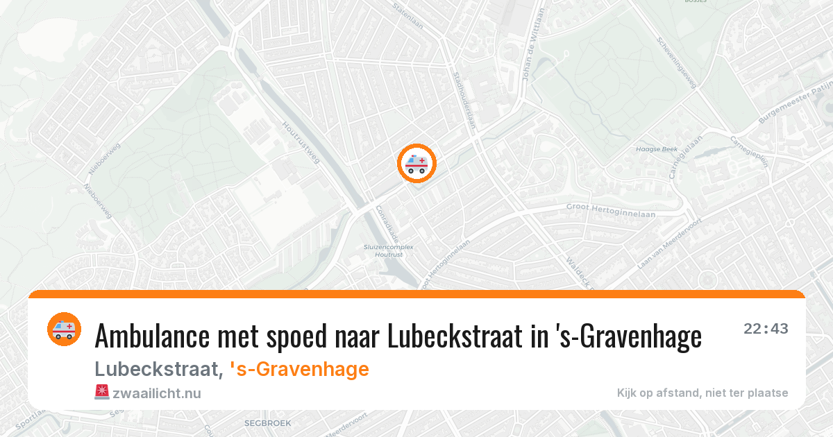 Ambulance met spoed naar Lubeckstraat in 's-Gravenhage — 17 jul 2026