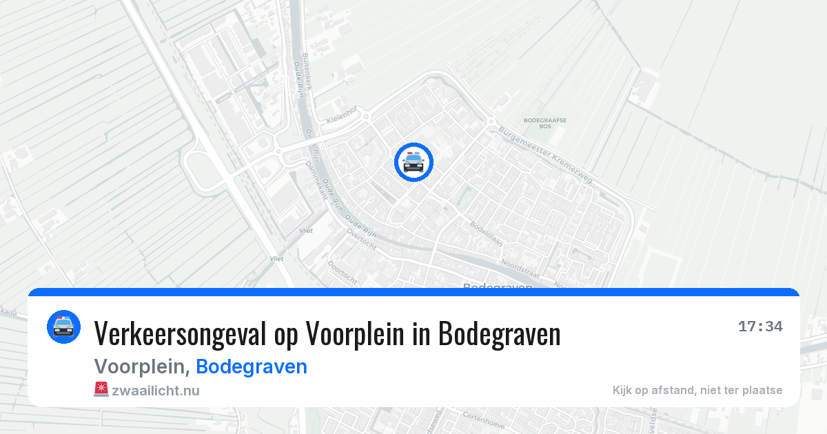 Verkeersongeval op Voorplein in Bodegraven — 9 mei 2026