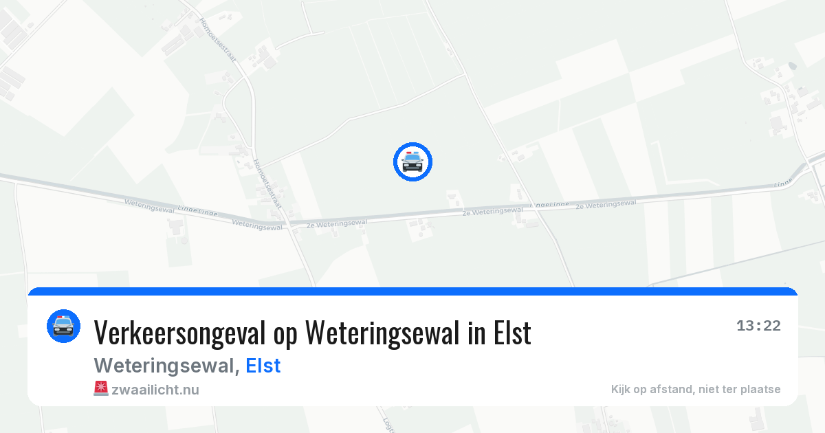 Verkeersongeval op Weteringsewal in Elst — 8 mei 2026
