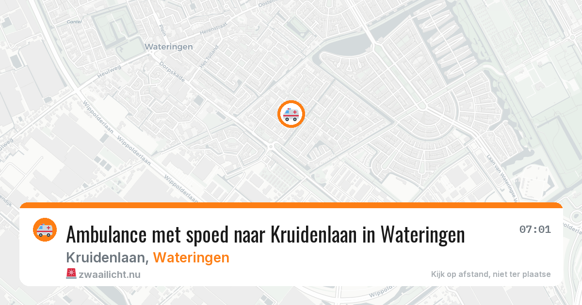 Ambulance met spoed naar Kruidenlaan in Wateringen — 19 mei 2026