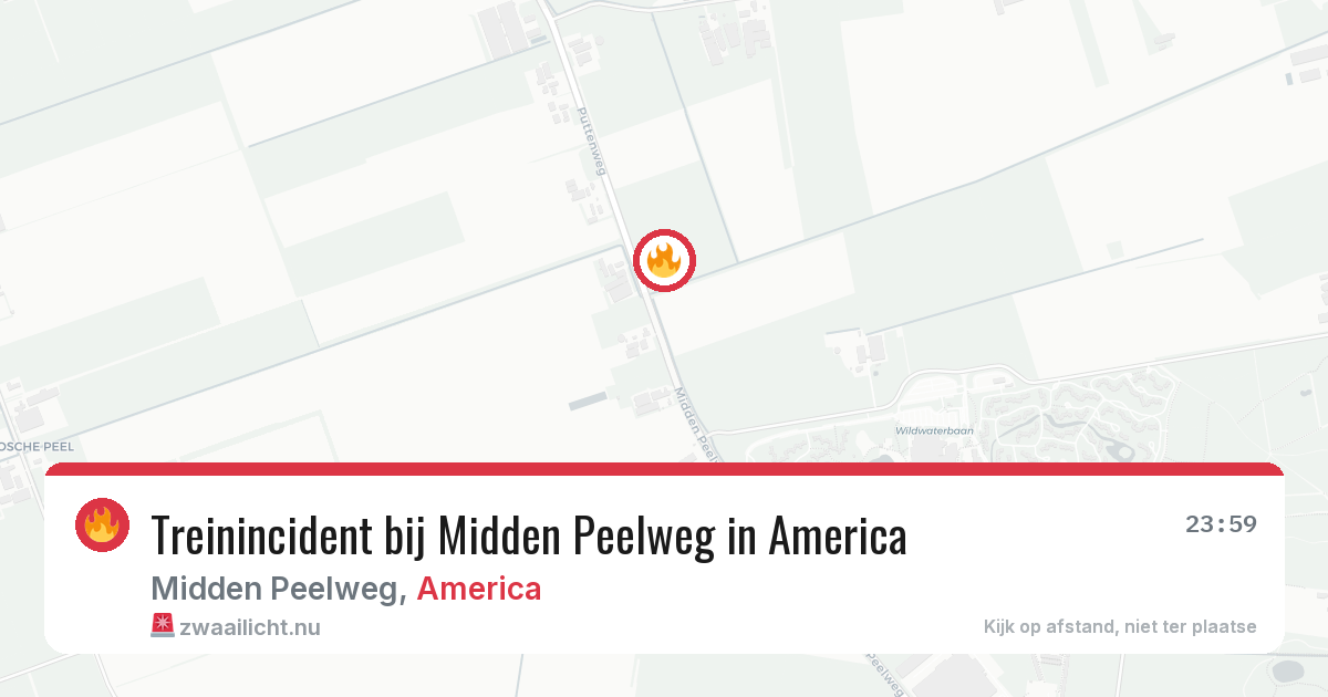 Treinincident bij Midden Peelweg in America — 25 apr 2026