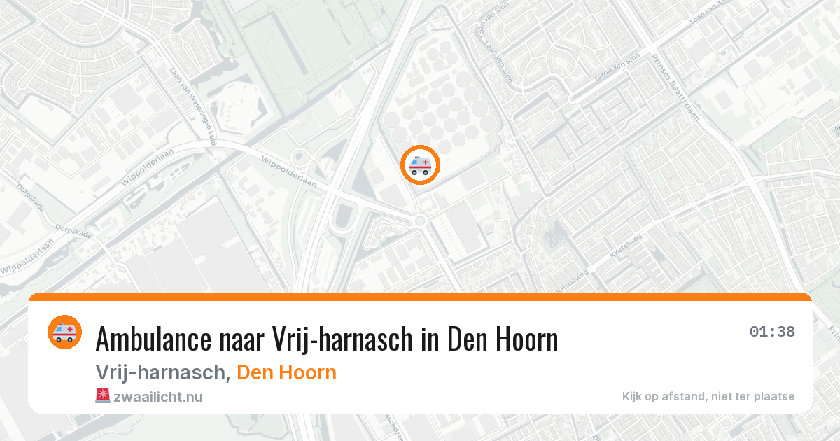 Ambulance naar Vrij-harnasch in Den Hoorn — 16 jul 2026