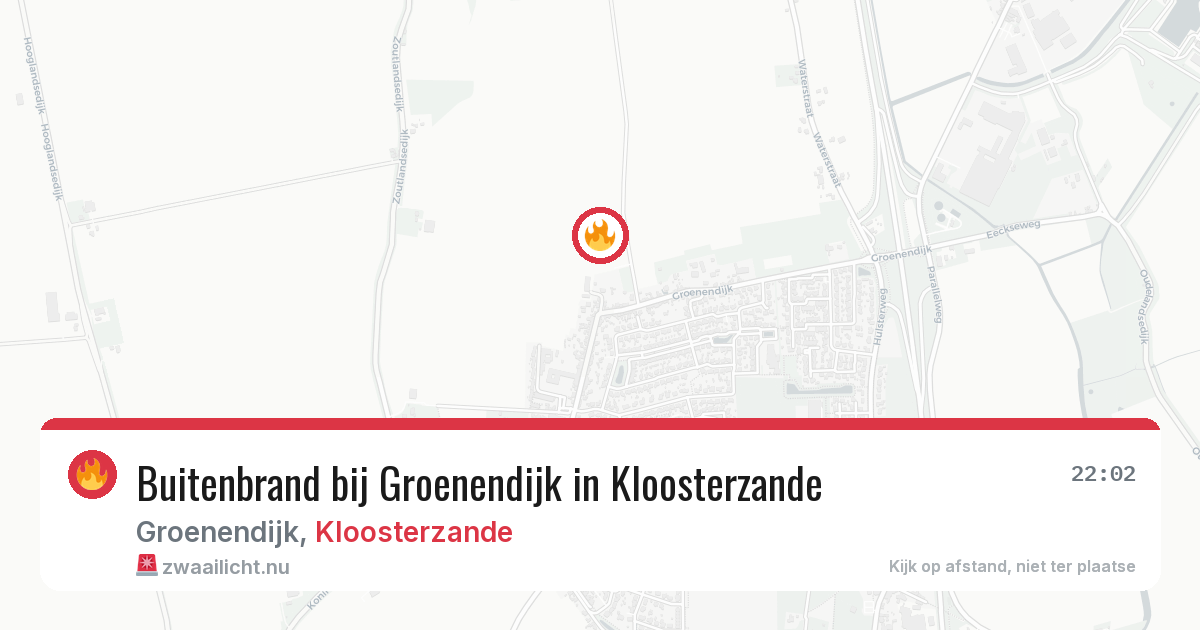 Buitenbrand bij Groenendijk in Kloosterzande — 17 mei 2026