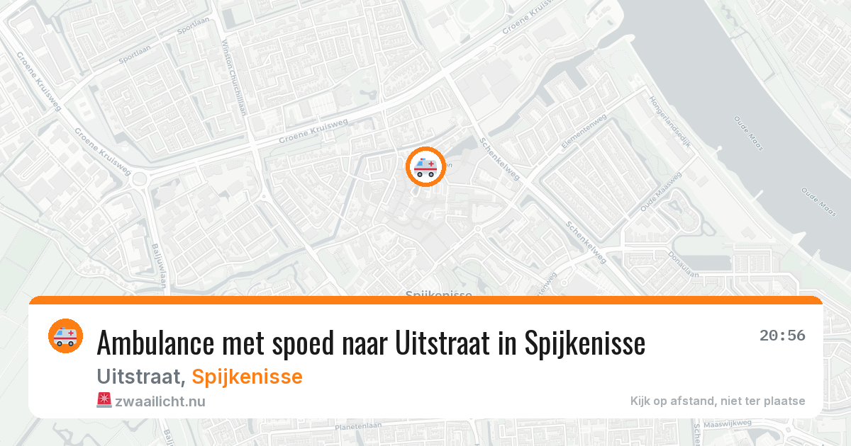Ambulance met spoed naar Uitstraat in Spijkenisse — 25 jul 2026