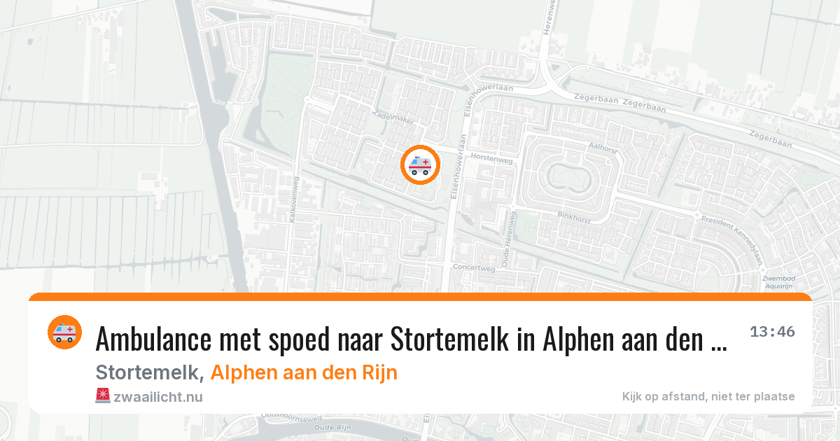 Ambulance met spoed naar Stortemelk in Alphen aan den Rijn — 26 jul 2026