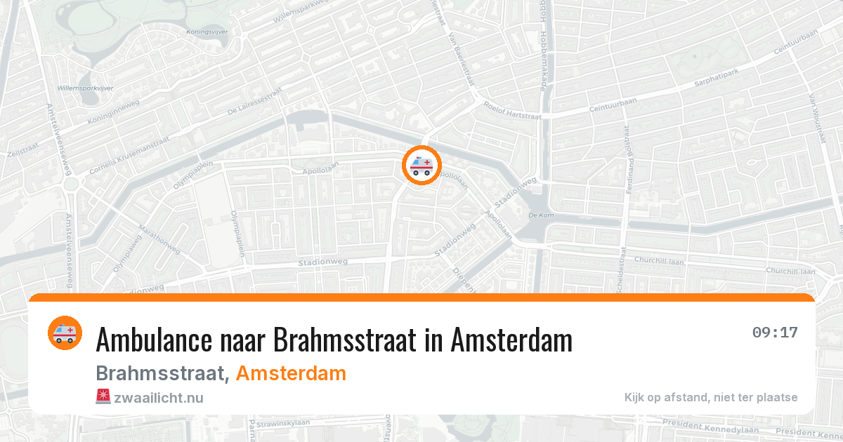 Ambulance naar Brahmsstraat in Amsterdam — 15 jul 2026