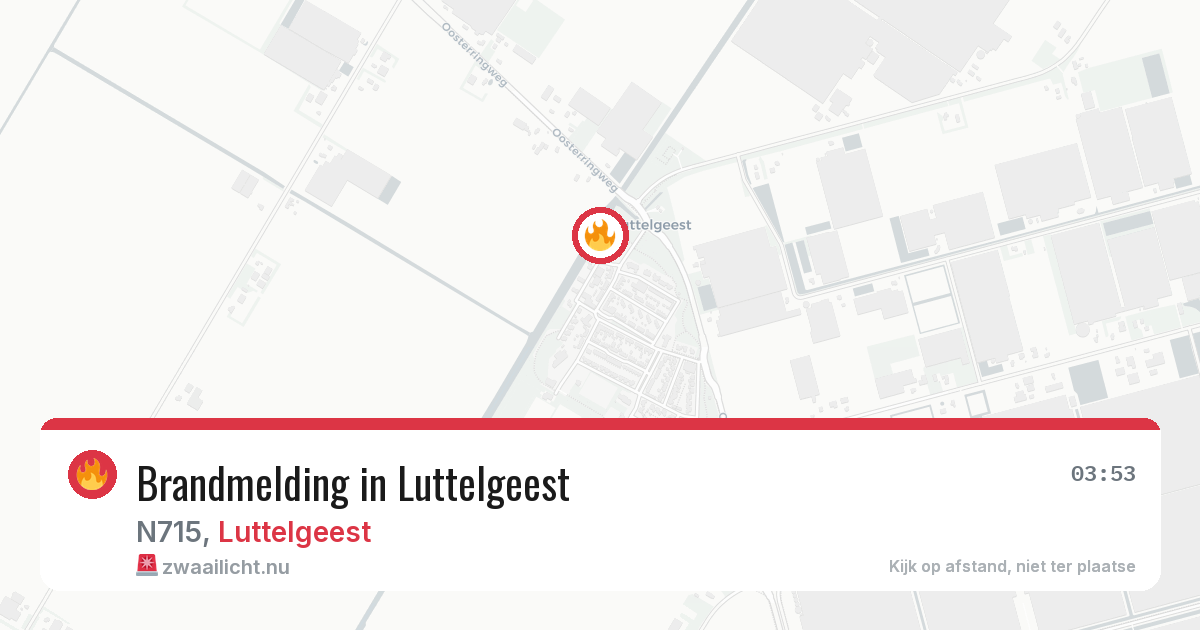 Brandmelding in Luttelgeest — 29 mei 2026