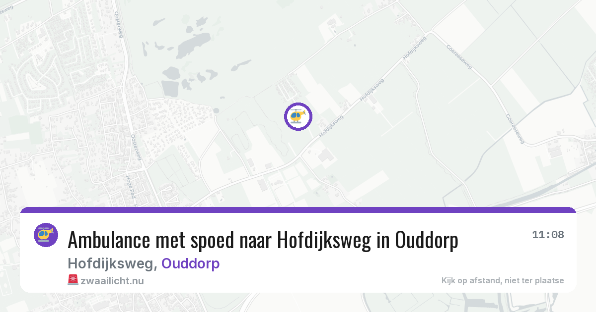 Ambulance met spoed naar Hofdijksweg in Ouddorp — 15 mrt 2026
