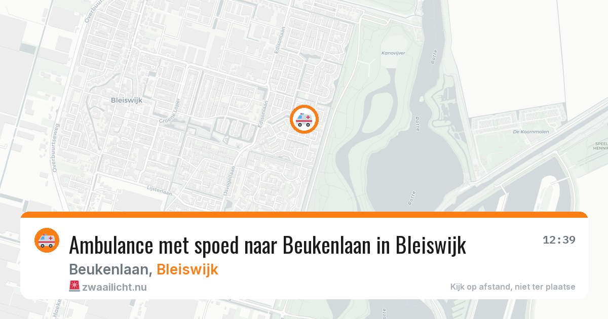 Ambulance met spoed naar Beukenlaan in Bleiswijk — 11 jul 2026
