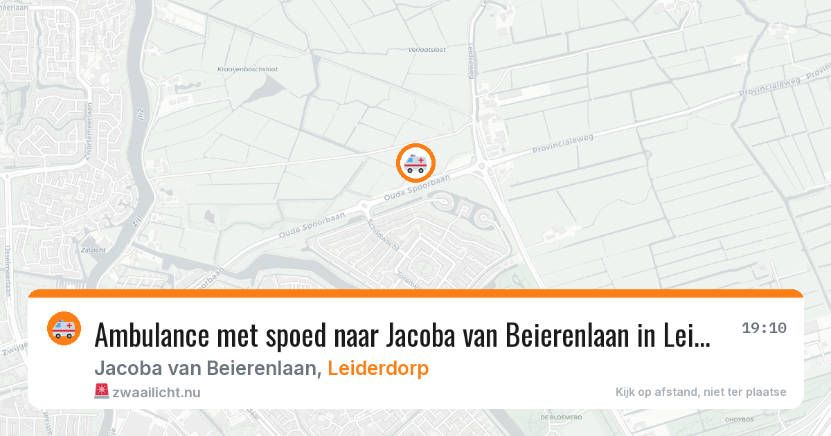 Ambulance met spoed naar Jacoba van Beierenlaan in Leiderdorp — 10 jul 2026