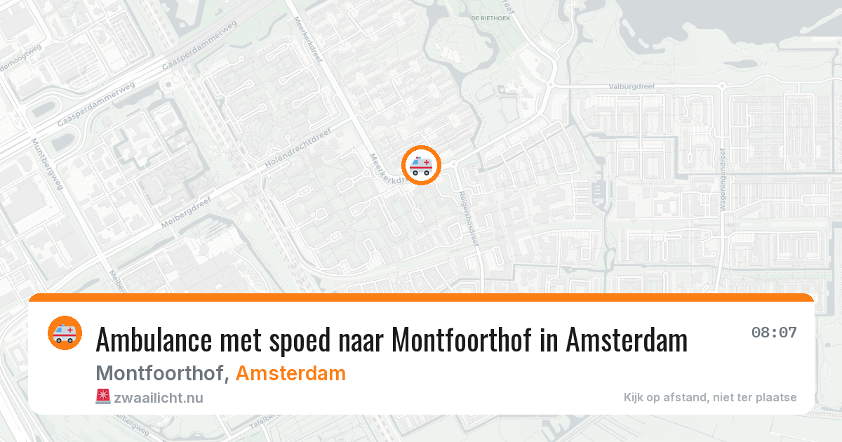 Ambulance met spoed naar Montfoorthof in Amsterdam — 27 mrt 2026