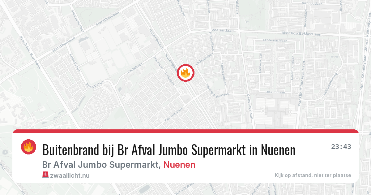 Buitenbrand bij Br Afval Jumbo Supermarkt in Nuenen — 11 jul 2026
