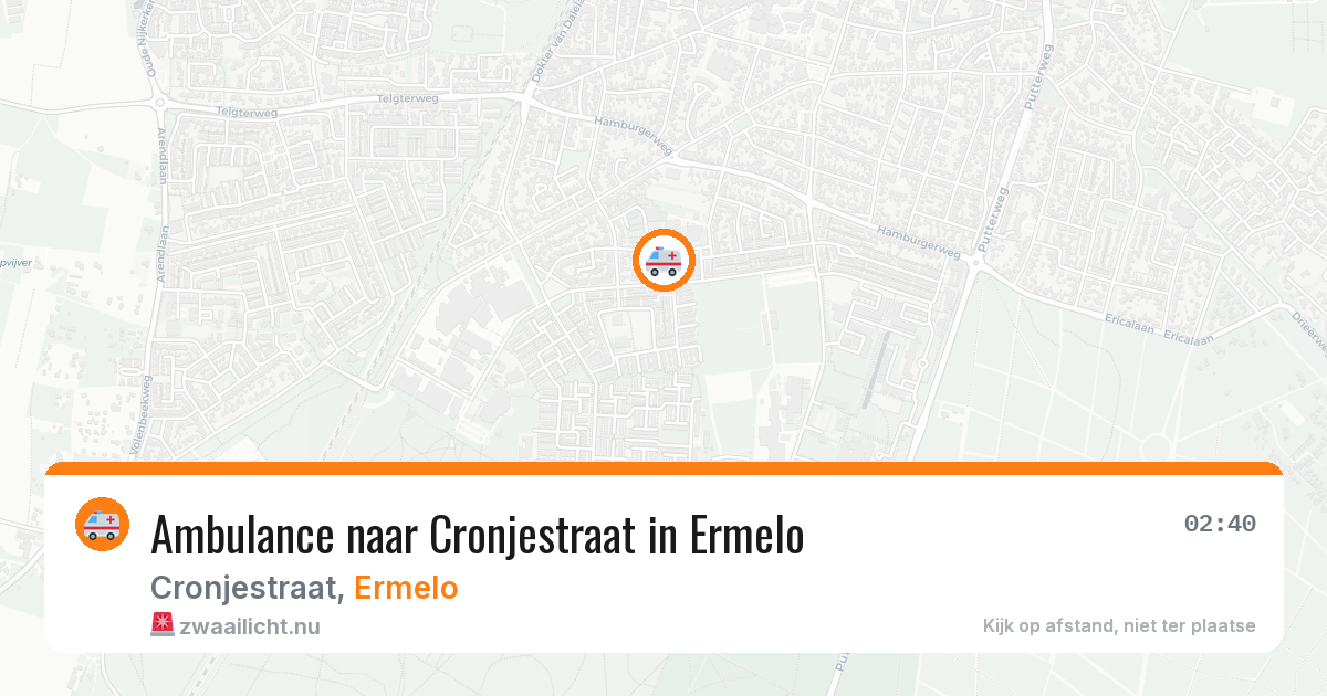 Ambulance naar Cronjestraat in Ermelo — 25 mei 2026