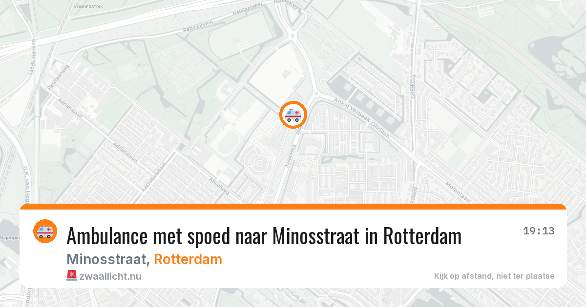 Ambulance met spoed naar Minosstraat in Rotterdam — 22 jul 2026