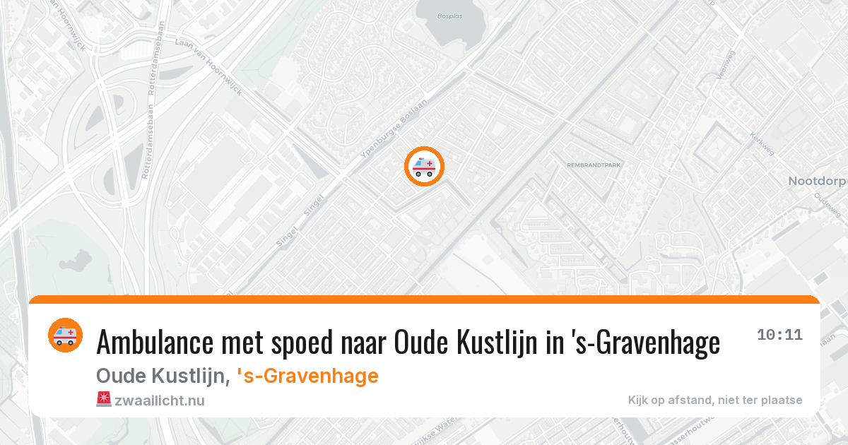 Ambulance met spoed naar Oude Kustlijn in 's-Gravenhage — 4 mei 2026