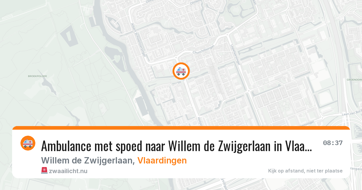 Ambulance met spoed naar Willem de Zwijgerlaan in Vlaardingen — 23 mrt 2026