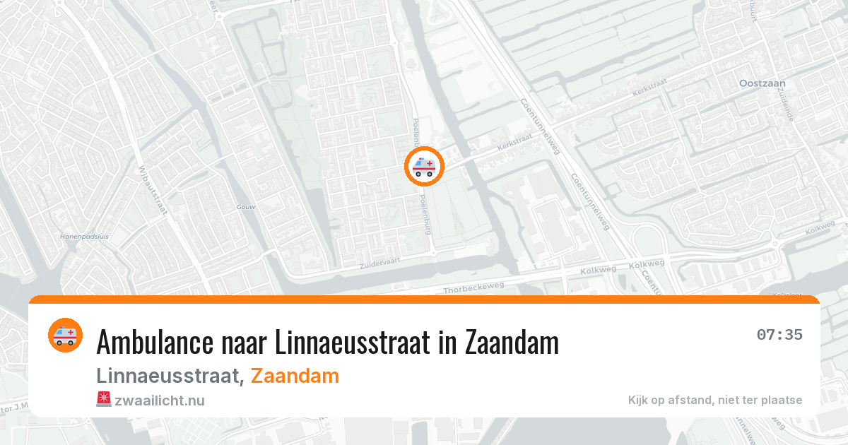 Ambulance naar Linnaeusstraat in Zaandam — 22 jul 2026