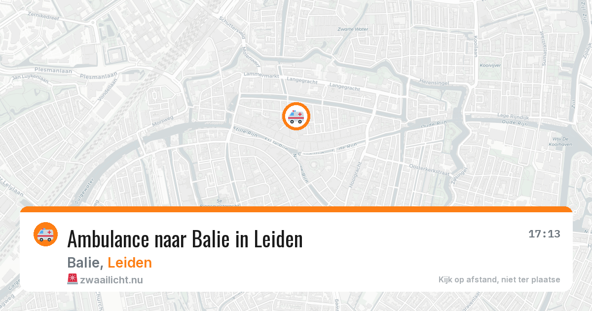 Ambulance naar Balie in Leiden — 13 jul 2026