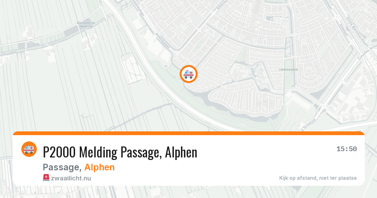 P2000 Melding Passage, Alphen — 11 jul 2026