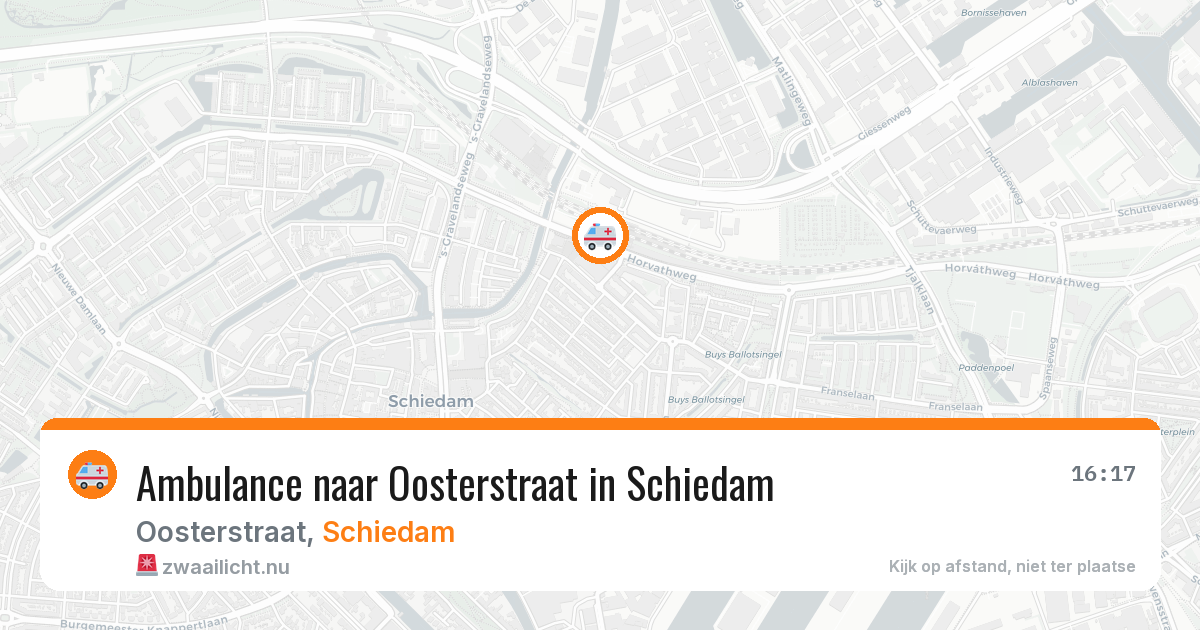 Ambulance naar Oosterstraat in Schiedam — 24 mei 2026