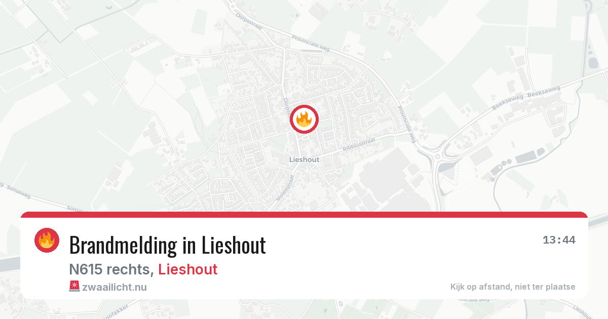 Brandmelding in Lieshout — 20 feb 2026