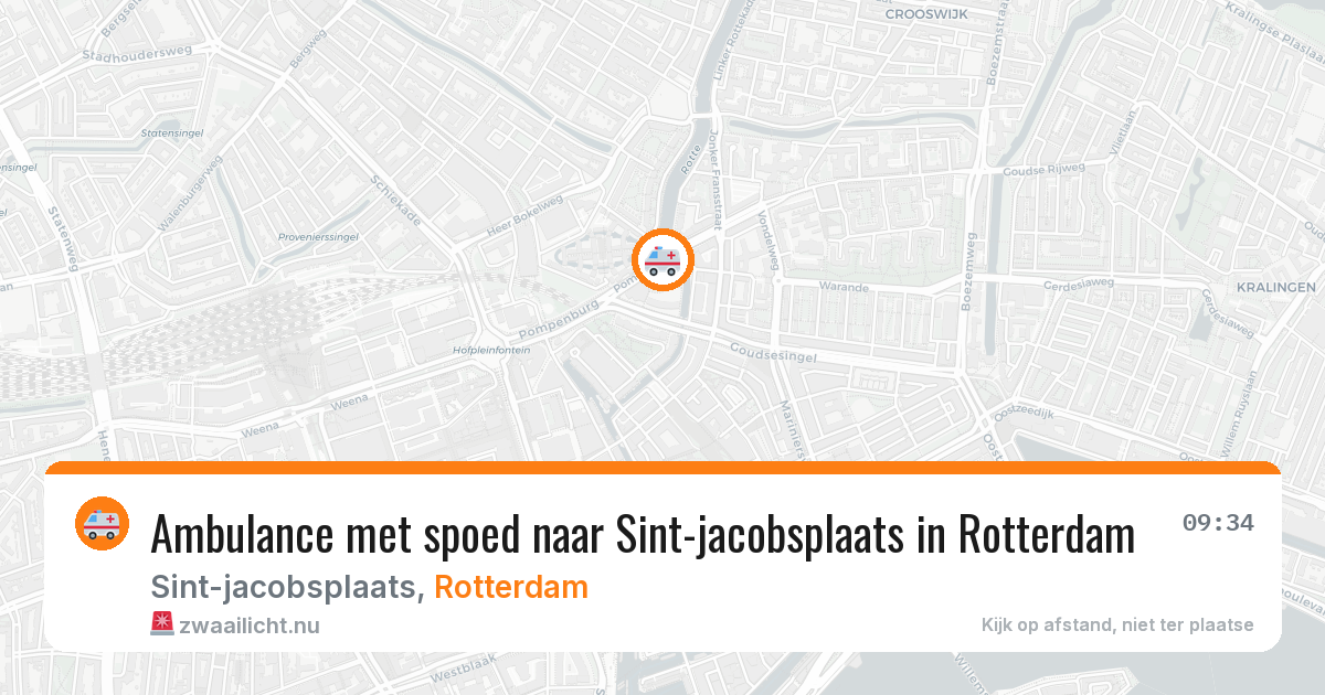 Ambulance met spoed naar Sint-jacobsplaats in Rotterdam — 18 mei 2026