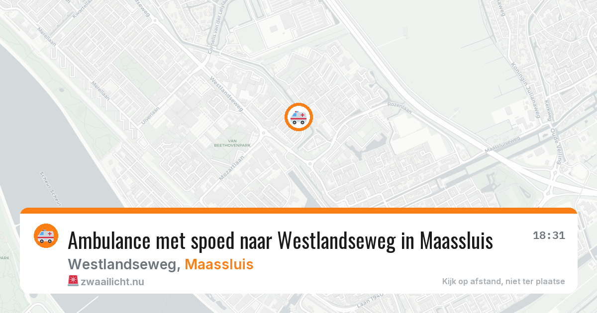 Ambulance met spoed naar Westlandseweg in Maassluis — 1 apr 2026