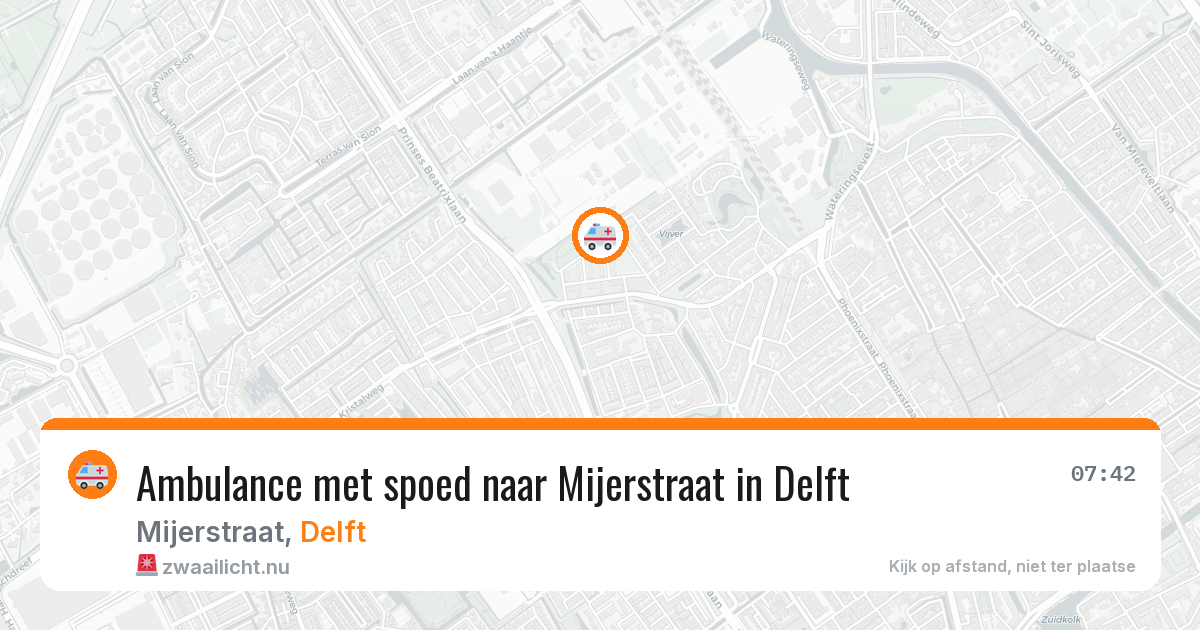 Ambulance met spoed naar Mijerstraat in Delft — 25 jan 2026