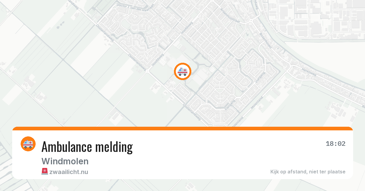 Ambulance melding — 26 mei 2026
