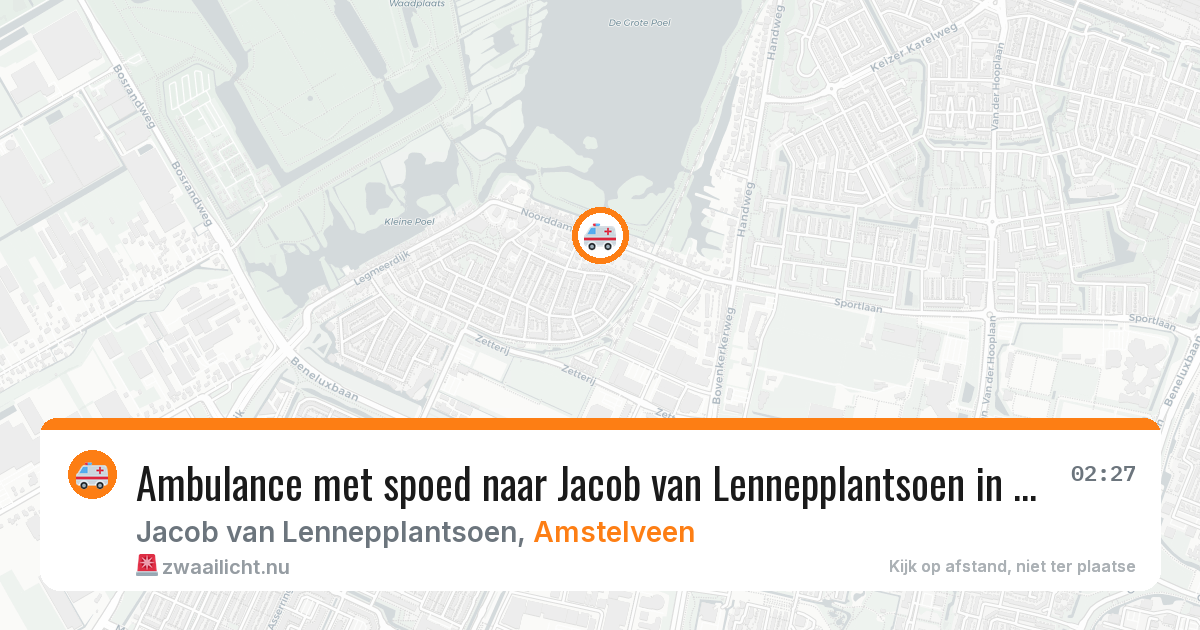Ambulance met spoed naar Jacob van Lennepplantsoen in Amstelveen — 8 apr 2026