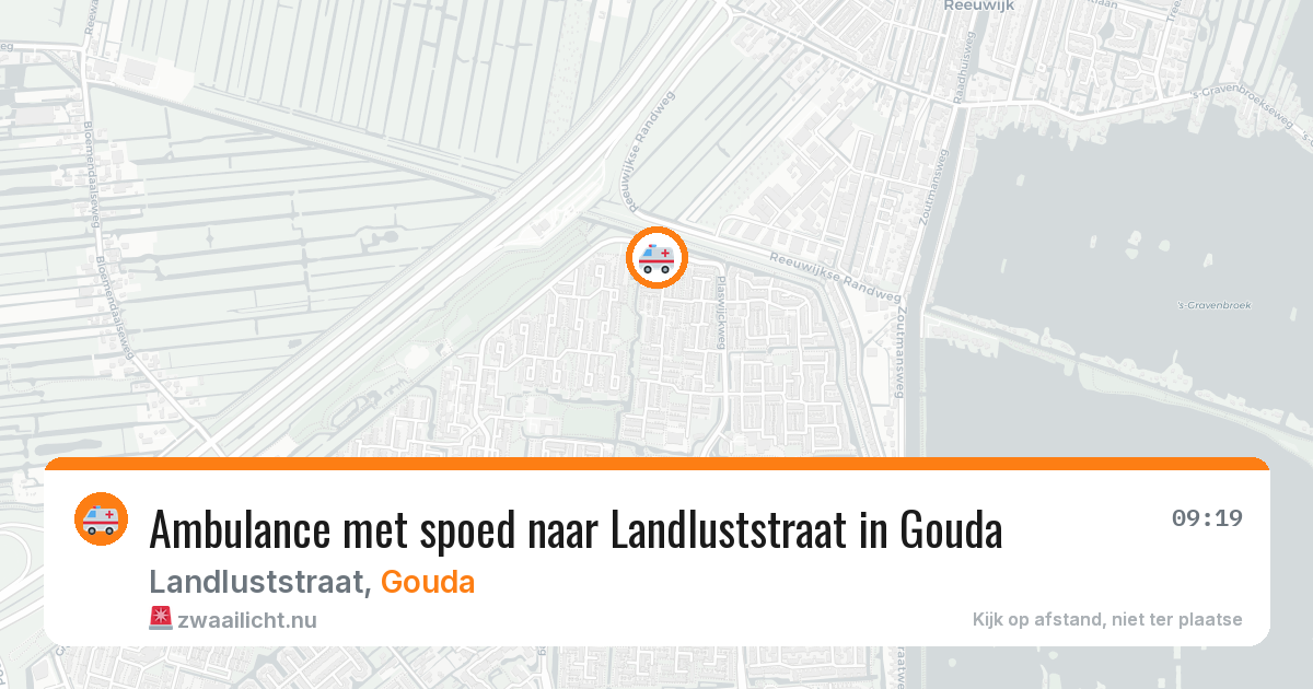 Ambulance met spoed naar Landluststraat in Gouda — 18 mrt 2026