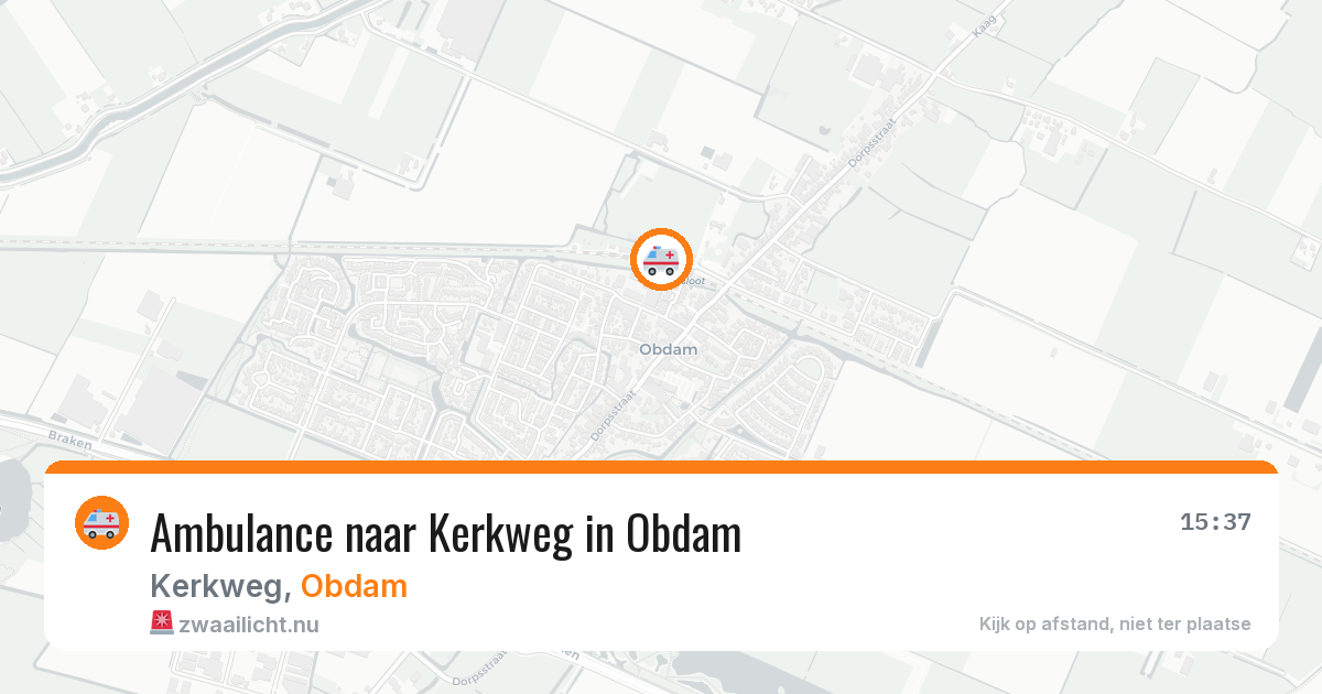 Ambulance naar Kerkweg in Obdam — 22 jul 2026