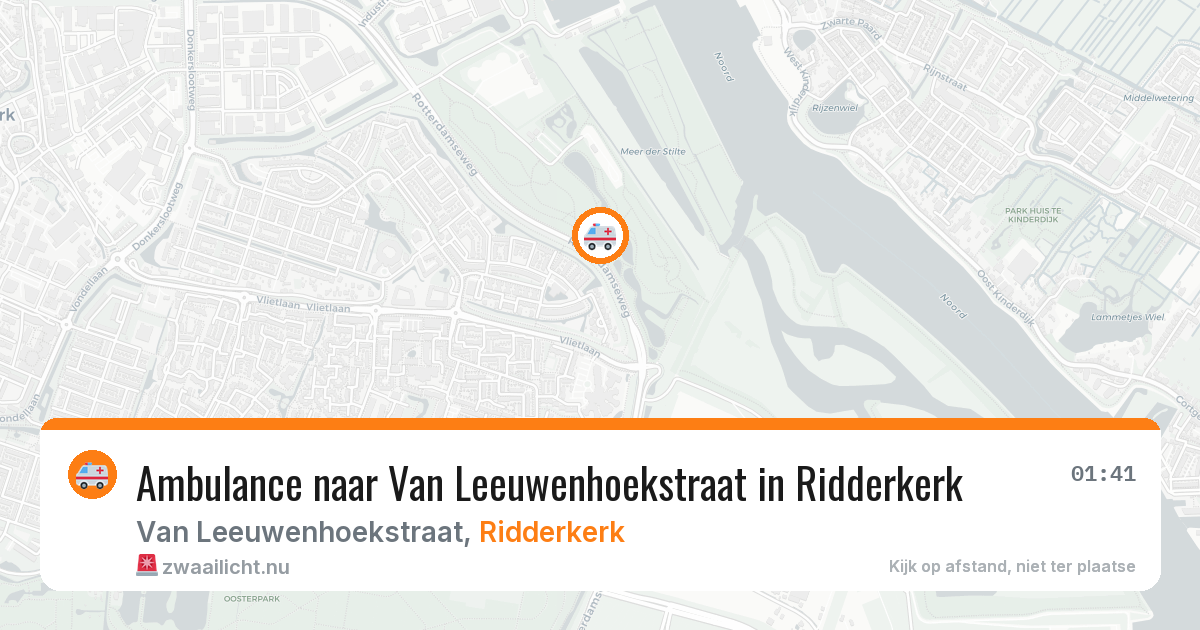Ambulance naar Van Leeuwenhoekstraat in Ridderkerk — 17 jul 2026