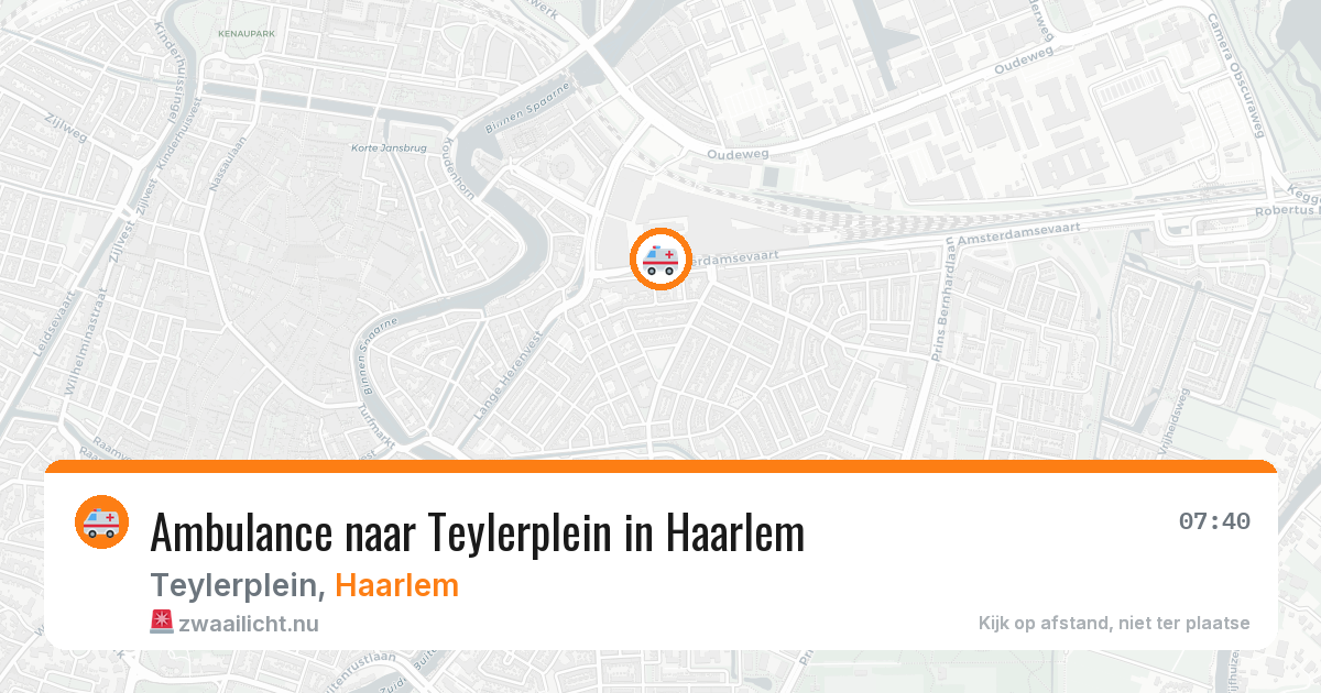Ambulance naar Teylerplein in Haarlem — 14 jul 2026